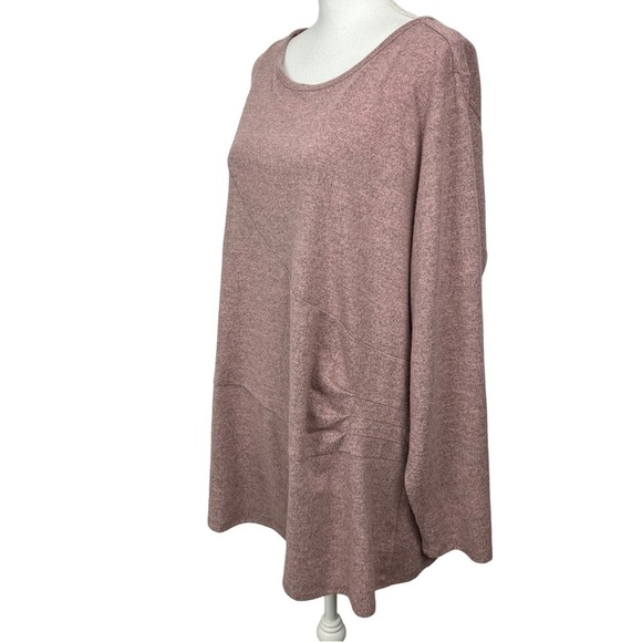 DG2 By Diane Gilman Women’s Pullover Sweater Like Lightweight Top Sz 3X Mauve - Picture 3 of 13